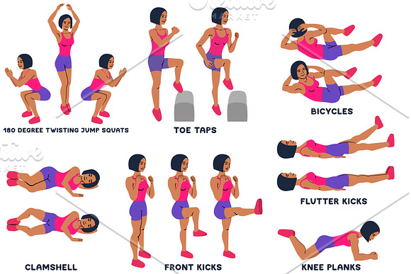 Sport exercises collection in Illustrations - product preview 1