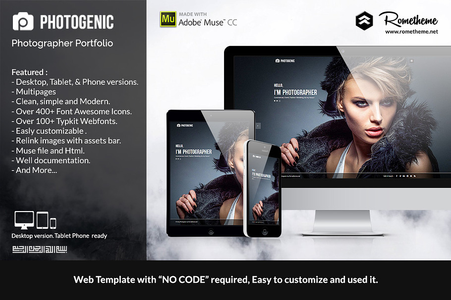 Photogenic - Photographer Muse in Website Templates - product preview 8