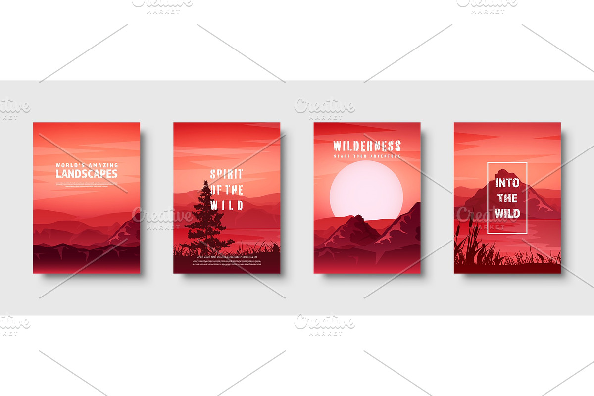 Mountains and forest. Wild nature in Illustrations - product preview 8
