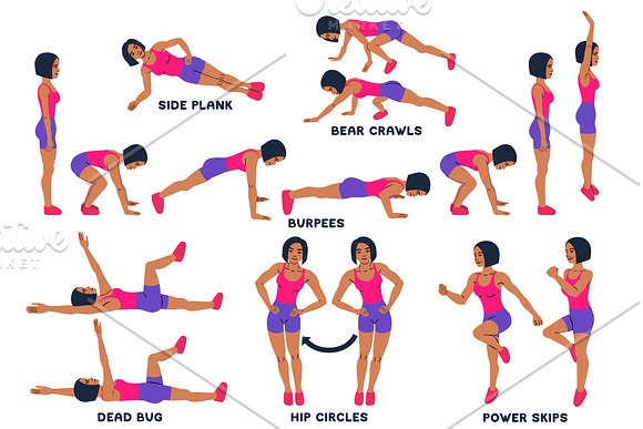 Sport exercises collection in Illustrations - product preview 4