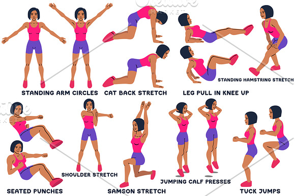 Sport exercises collection in Illustrations - product preview 5