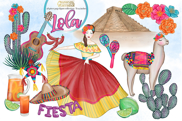 Lola - Mexican clipart collection