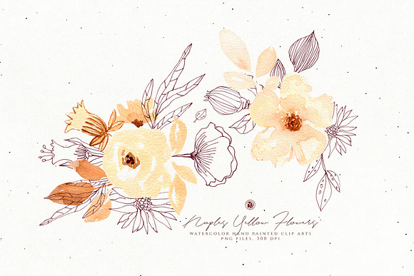 Naples Yellow Flowers in Illustrations - product preview 3