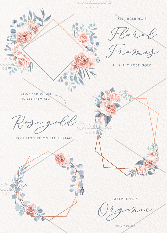 Dusty Blooms Watercolor Florals in Illustrations - product preview 6
