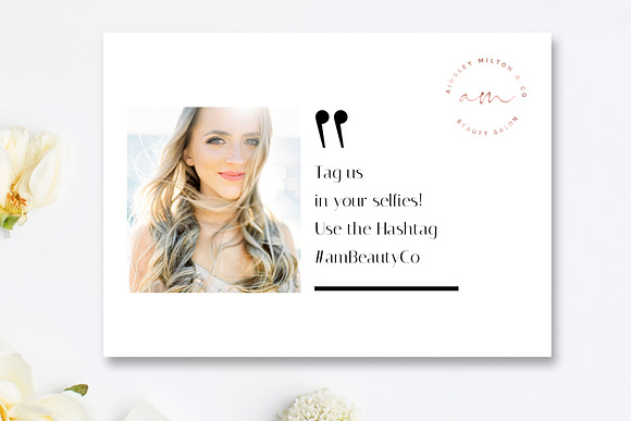 Beauty Thank You Card Template in Postcard Templates - product preview 2