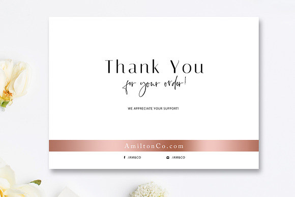 Beauty Thank You Card Template in Postcard Templates - product preview 3