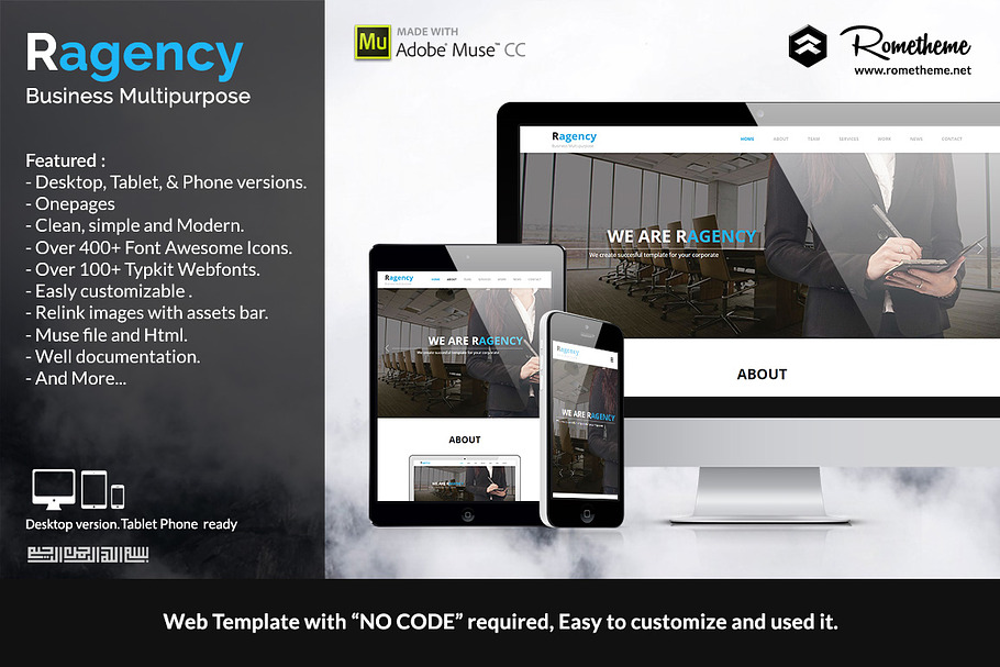 Ragency Multipurpose Muse Template in Website Templates - product preview 8
