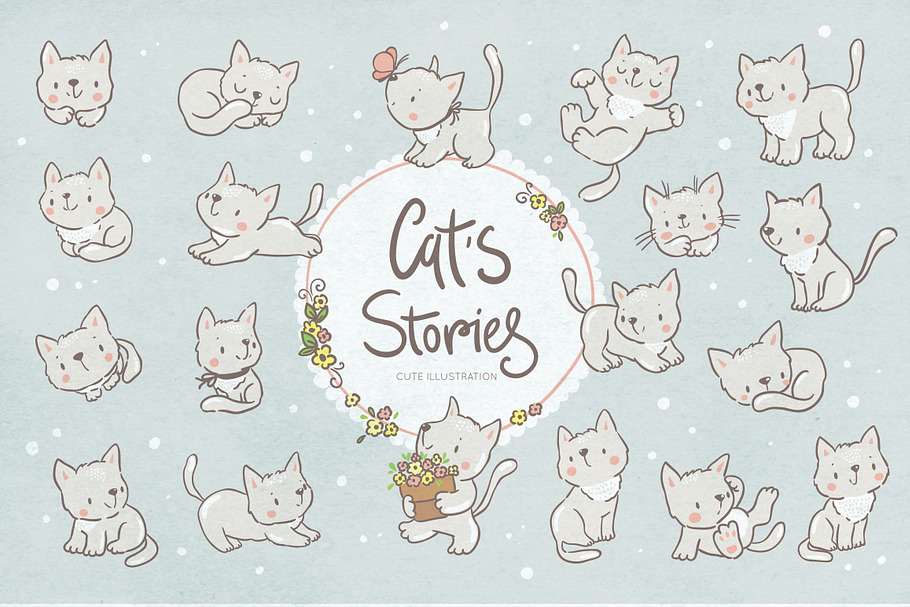 Cute little cat in Illustrations - product preview 8