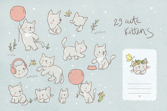 Cute little cat in Illustrations - product preview 1