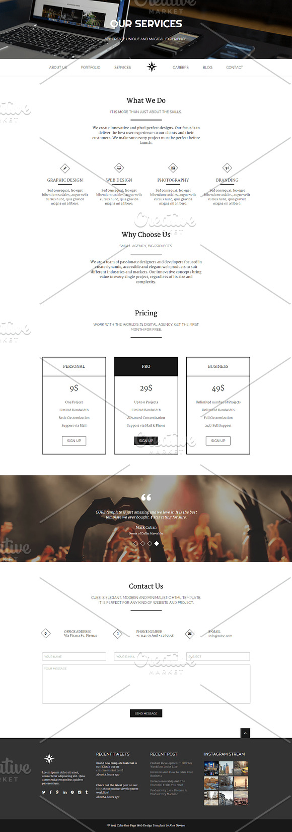 CUBE: Minimal Multi-Purpose Template in HTML/CSS Themes - product preview 7