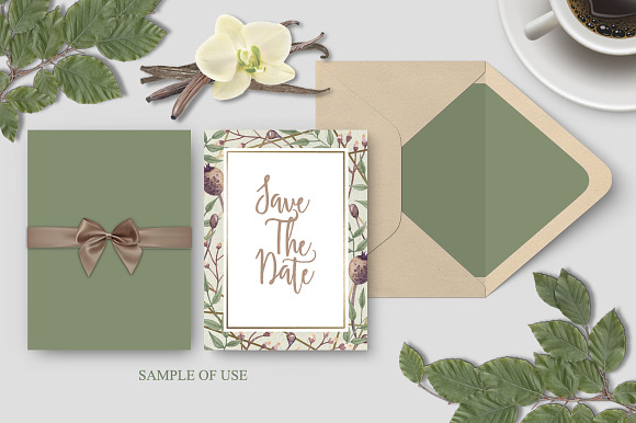 6 Floral Templates Green X Pink in Illustrations - product preview 2