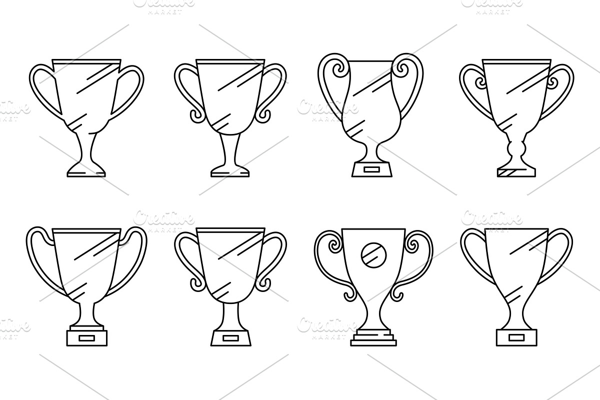Trophy cup icon in Objects - product preview 8