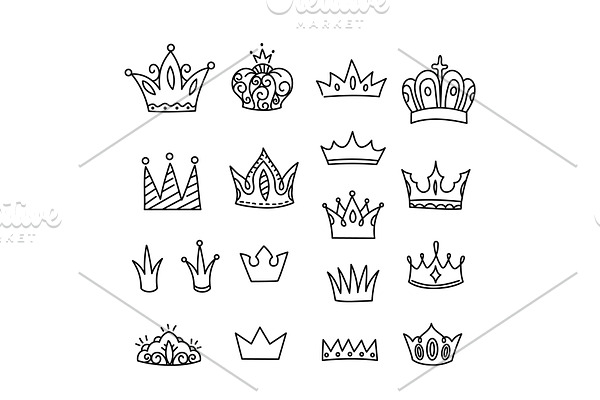 Crown vector isolated