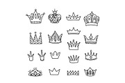Crown vector isolated