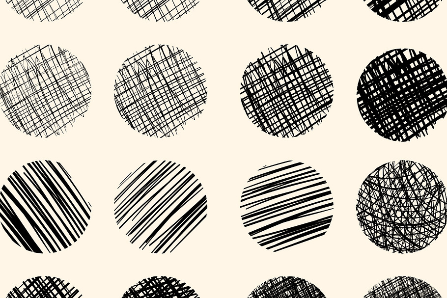 16 PNG Scribbles in round shape in Textures - product preview 8