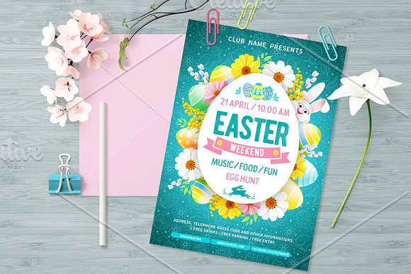 Easter Poster / Flyer Template in Flyer Templates - product preview 2