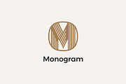 MO Geometric Monogram Logo