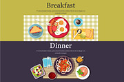 Vector picture of breakfast - dinner