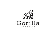 Gorilla Monoline Logo Template