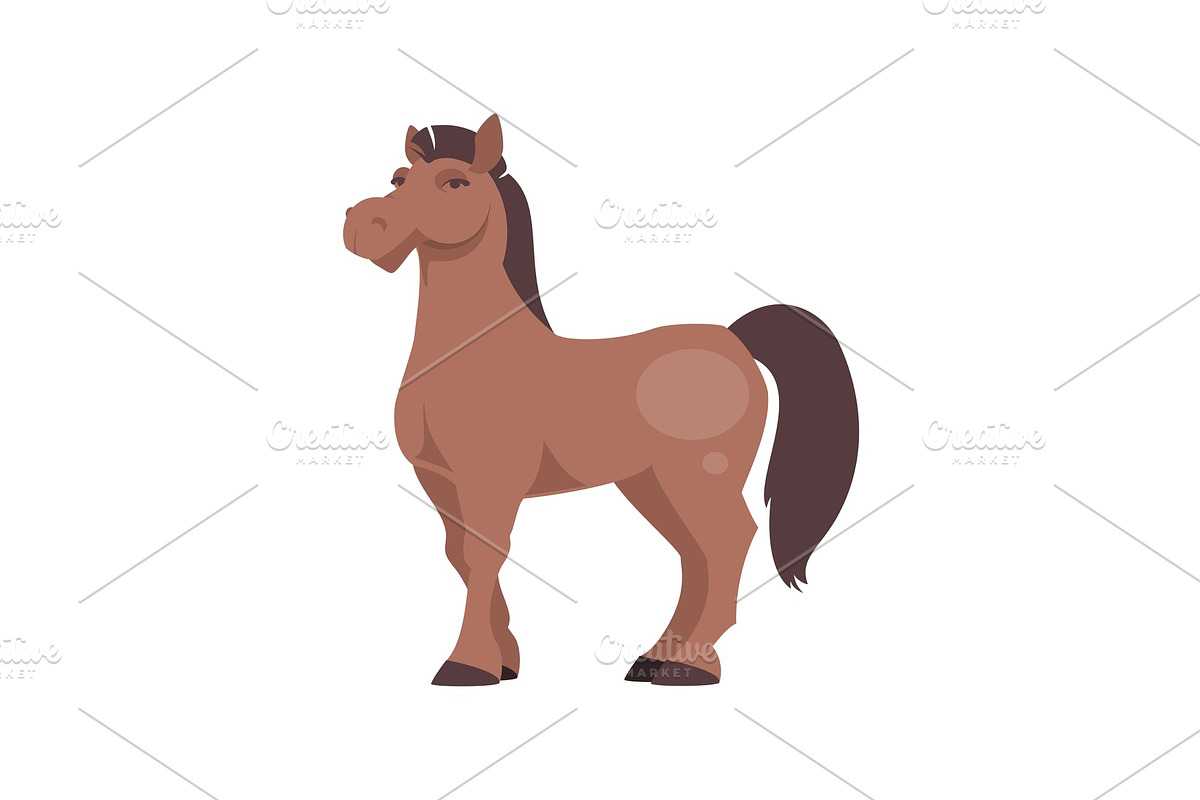 Cartoon horse vector in Illustrations - product preview 8