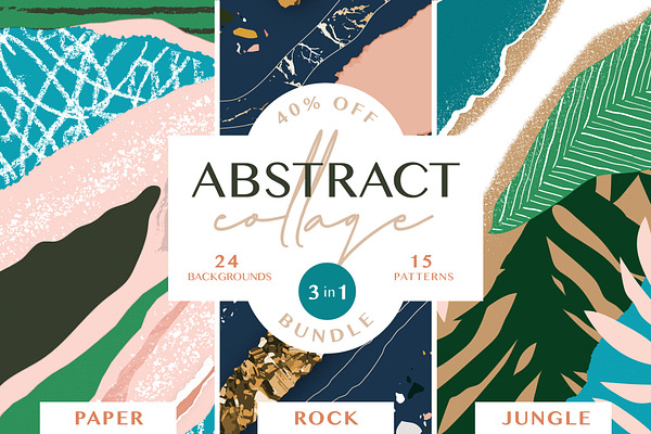 40% off - Abstract Collage BUNDLE