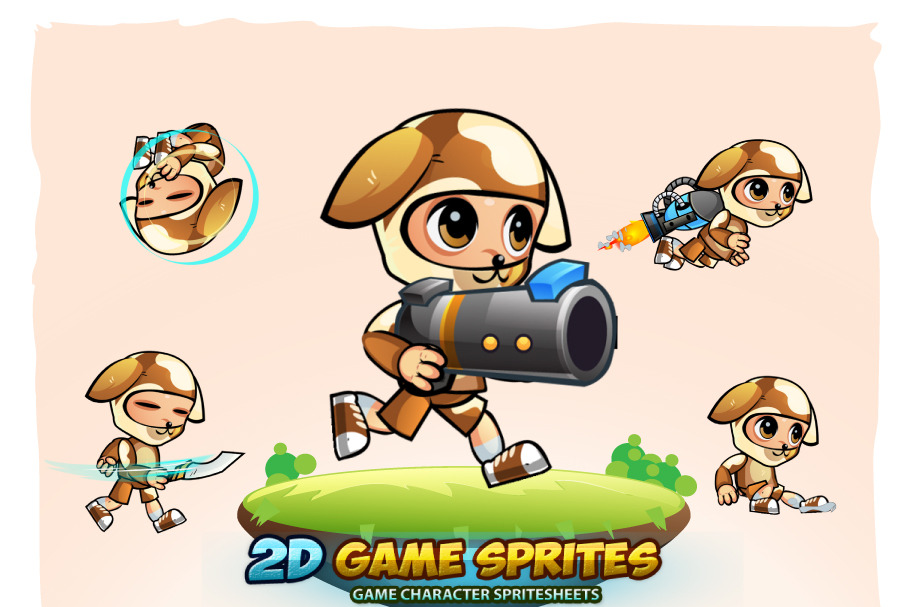 Dogie Boy 2D Game Sprites in Illustrations - product preview 8