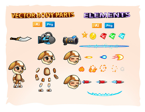Dogie Boy 2D Game Sprites in Illustrations - product preview 1