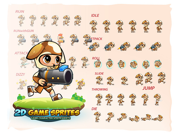 Dogie Boy 2D Game Sprites in Illustrations - product preview 2