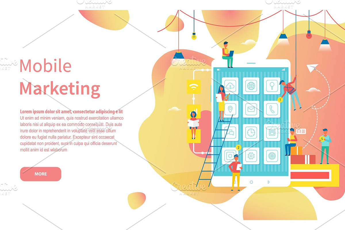 Modern Device, Mobile Marketing in Illustrations - product preview 8