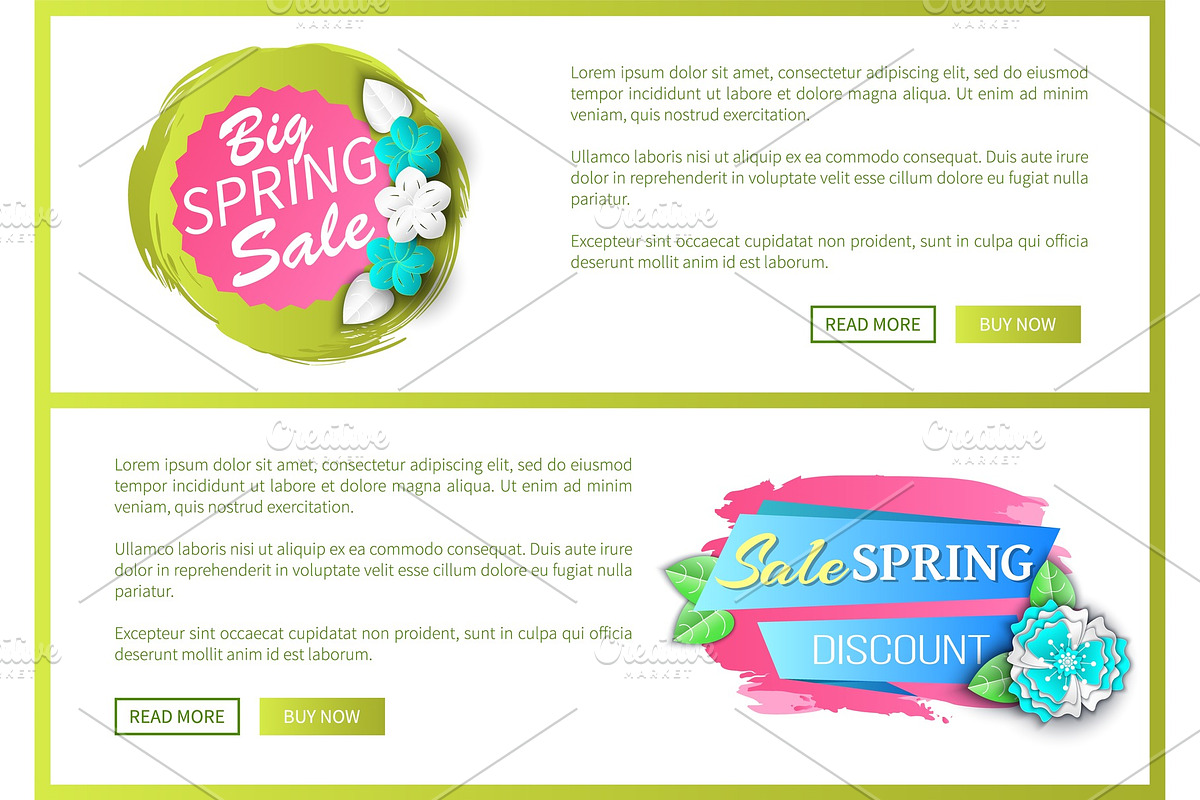 Big Spring Sale Web Site and Banner in Illustrations - product preview 8