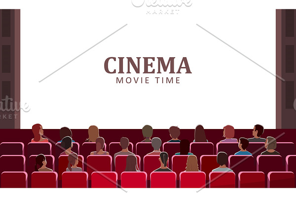 Cinema Movie Time, People Sitting in
