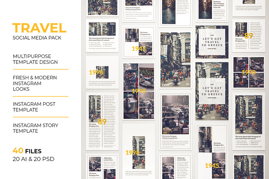 Travel Social Media Pack in Instagram Templates - product preview 8