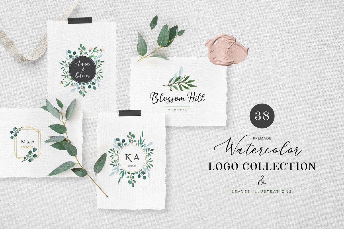 Watercolor Logo Collection in Logo Templates - product preview 8