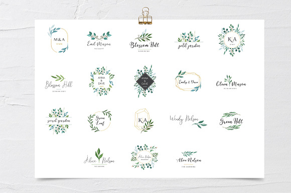 Watercolor Logo Collection in Logo Templates - product preview 6