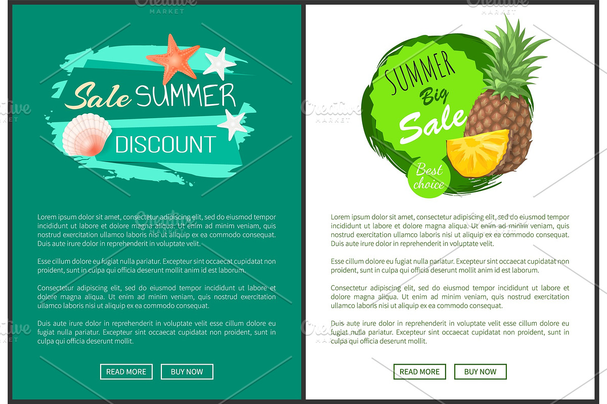 Discount Summer Sale Posters with in Illustrations - product preview 8