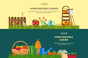 Vector banners - garden work