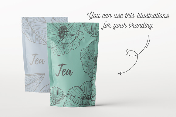 Hand drawn floral elements in Illustrations - product preview 2