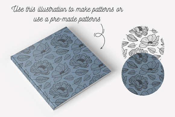 Hand drawn floral elements in Illustrations - product preview 4