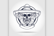 Mexican sketch skull