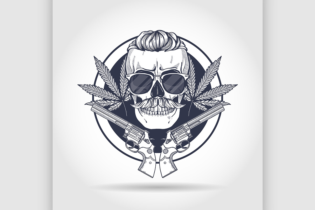 Mexican sketch skull in Illustrations - product preview 8