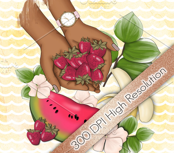 Summer Clipart & Seamless Patterns in Illustrations - product preview 5