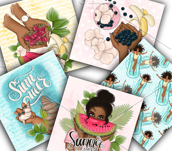 Summer Clipart & Seamless Patterns in Illustrations - product preview 11