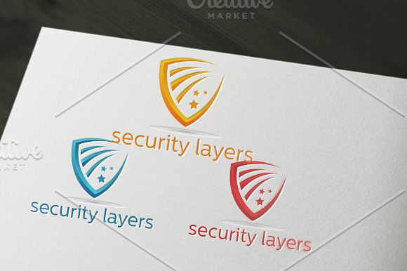 Security Layers Logo in Logo Templates - product preview 3