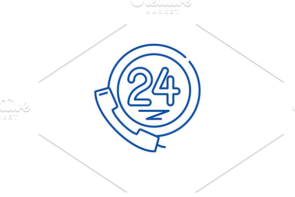24 hour client support line icon