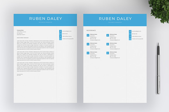 Modern Resume Template / CV Template in Resume Templates - product preview 4