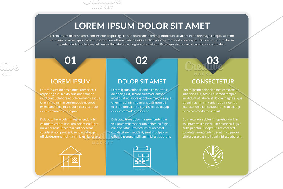 Infographic Template with 3 Options in Graphics - product preview 8