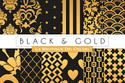Black and Gold Digital Paper