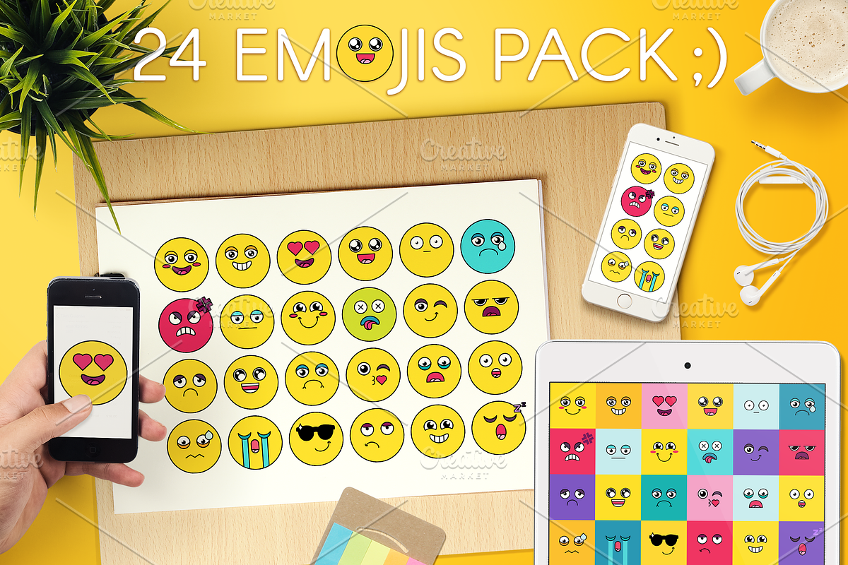 Comic Cute Emoji Sticker Pack in Cute Icons - product preview 8