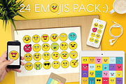 Comic Cute Emoji Sticker Pack