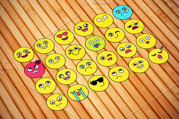 Comic Cute Emoji Sticker Pack in Cute Icons - product preview 1
